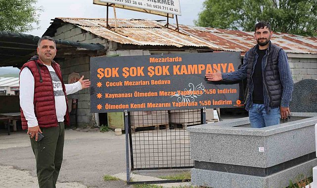 Varto'da ölmeyen kaynana için yüzde 50 indirimli mezar taşı kampanyası