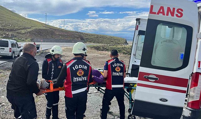 Yoldan çıkan araç kaza yaptı: 1 yaralı