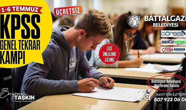 Battalgazi Belediyesi'nden KPSS tekrar kampı