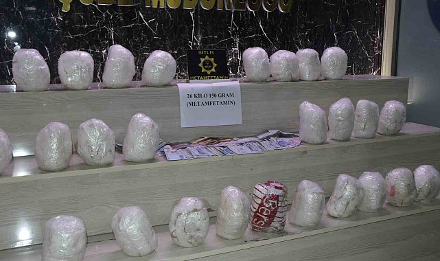 Bitlis&#039;te 26 kilo metanfetamin ele geçirildi