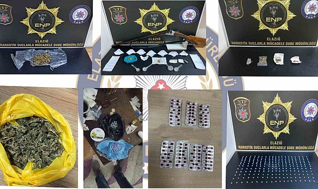 Elazığ'da uyuşturucuyla mücadele: 12 gözaltı