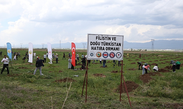 Erzurum'da "Filistin ve Doğu Türkistan Hatıra Ormanı" oluşturuldu