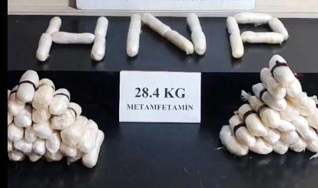Yüksekova'da 28 kilo 400 gram kristal halde metamfetamin yakalandı