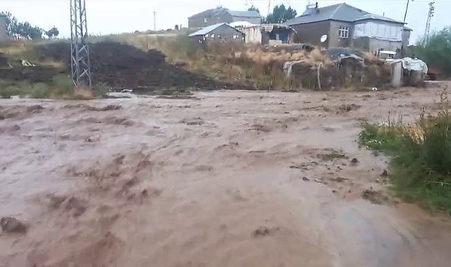 Ağrı&#039;da sel tarım arazileri ve yollara zarar verdi