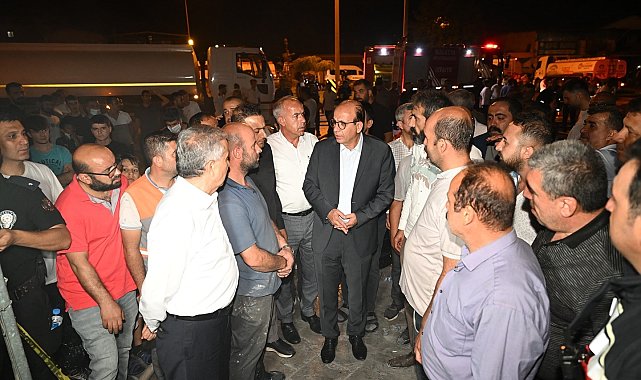 Başkan Geçit: "Yangında mağdur olan esnaflarımızın yanındayız"