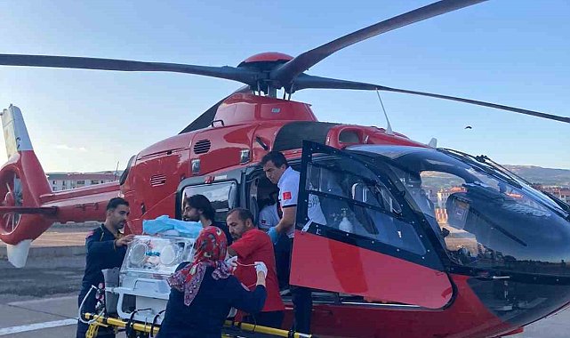 Bingöl&#039;de yenidoğan bebek ambulans helikopterle Elazığ&#039;a sevk edildi