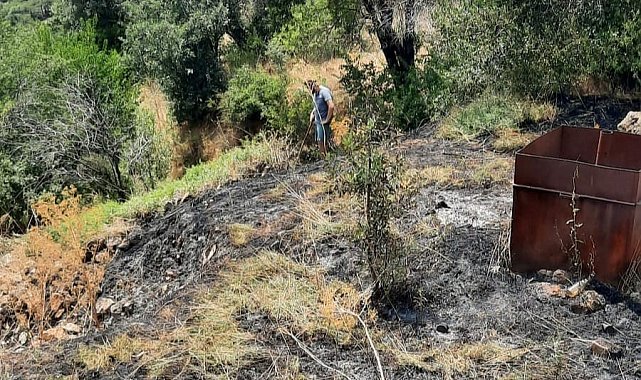 Çemişgezek'te ot yangını