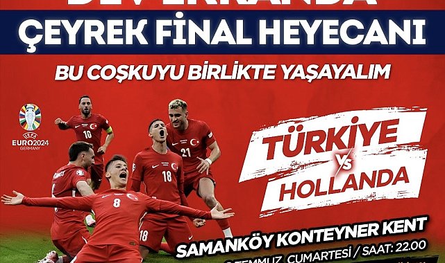 Depremzede aileler Türkiye-Hollanda maçını dev ekranda izleyecek