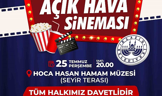 Elazığ Belediyesi, Harput'ta açık hava sineması nostaljisi yaşatacak