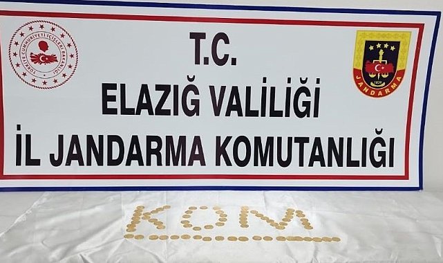 Elazığ'da altın ve tarihi eser niteliği taşıdığı değerlendirilen 70 adet sikke ele geçirildi