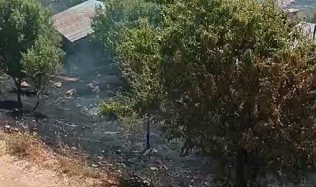 Elazığ'da korkutan yangın: Alevler evlere sıçramadan söndürüldü