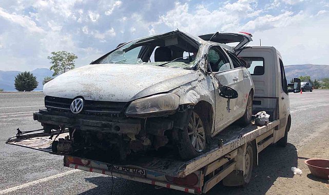 Elazığ'da otomobil takla attı: 1 yaralı