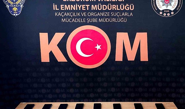 Erzurum polisinden kaçak cep telefonu operasyonu