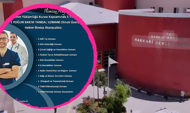Hakkari&#039;ye 20 uzman hekim atandı