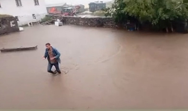 Kars'ta iki köyde sel