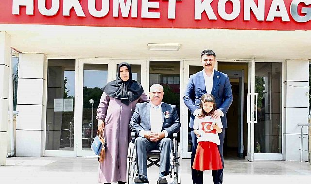 Kaymakam Aydın'dan gaziye vefa ziyareti