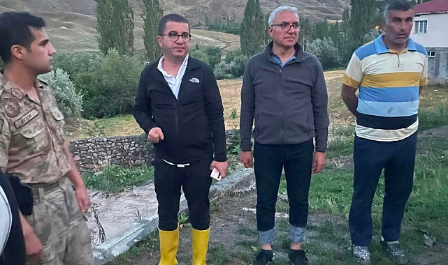 Kaymakam Daştan, selden zarar gören köylerde