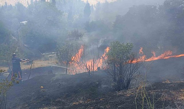 Malatya'da bahçelik alanda korkutan yangın