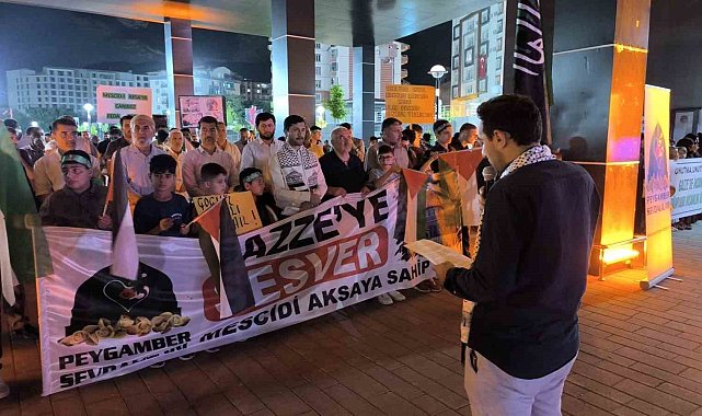 Muş&#039;ta İsrail&#039;in saldırıları protesto edildi