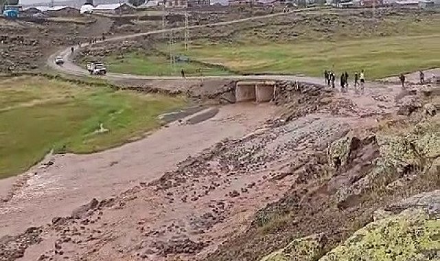 Tekman'da sel ekili arazilere zarar verdi