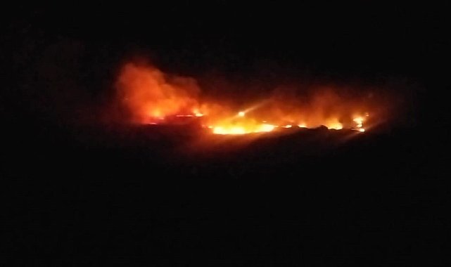 Tunceli&#039;de otluk alanda yangın