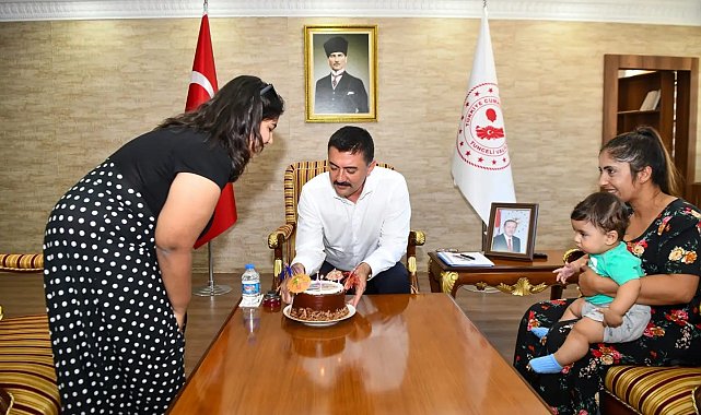 Vali Tekbıyıkoğlu'ndan özel çocuğa sürpriz doğum günü