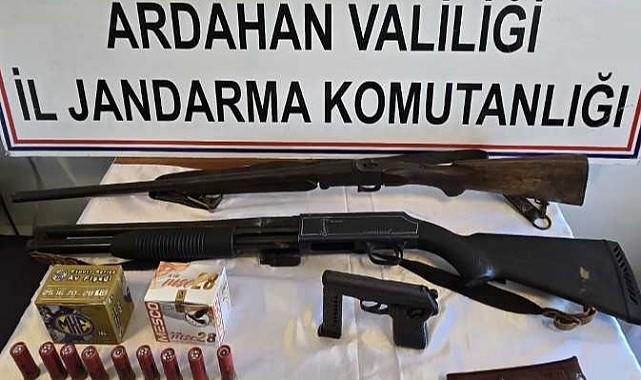 Ardahan'da 3 ruhsatsız silah ele geçirildi