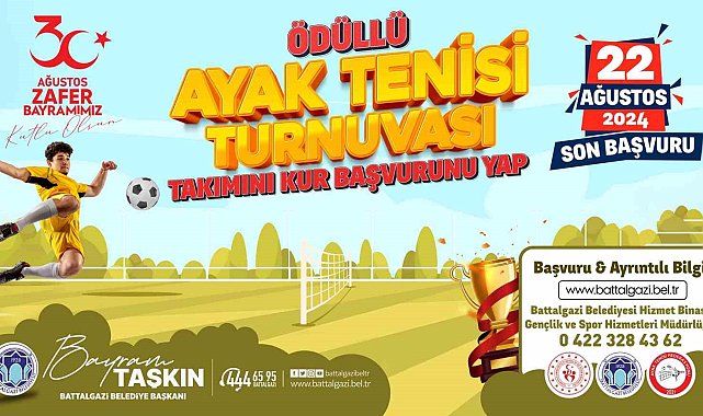 Battalgazi'de ayak tenisi turnuvası heyecanı