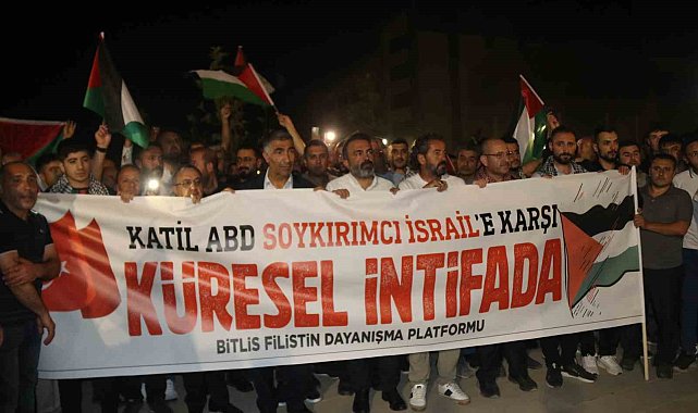 Bitlis'te yüzlerce kişi Haniye'nin vasiyeti için yürüdü