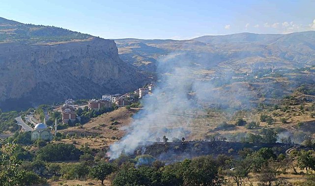 Çemişgezek'teki yangın yerleşim yerlerine sıçramadan söndürüldü