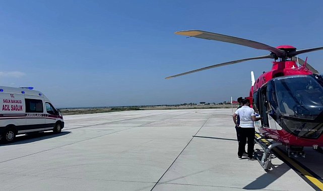 Diyabet hastası ambulans helikopterle Van'a sevk edildi