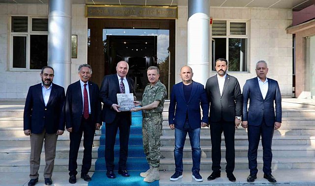 ETSO heyetinden 9. Kolordu Komutanı Tümgeneral Tuncay Altuğ'a hayırlı olsun ziyareti