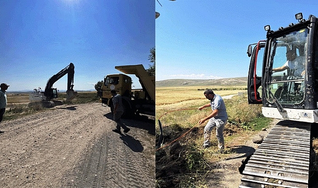 Kars'ta selin yıktığı köprü onarıldı