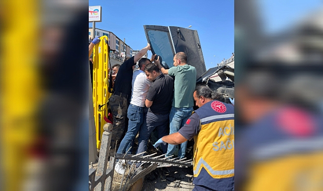 Kontrolden çıkan otomobil takla attı: 3 yaralı