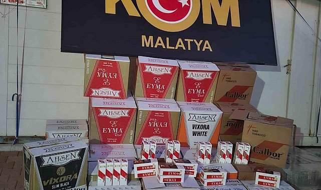 Malatya'da 408 bin adet gümrük kaçağı makaron ele geçirildi