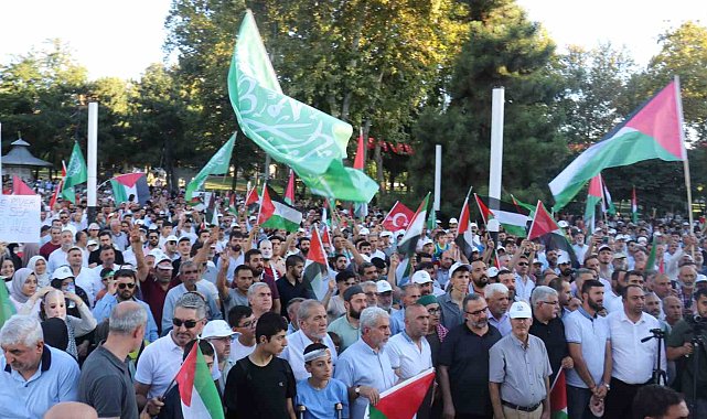 Malatya'da Filistin ve Haniye için yürüyüş