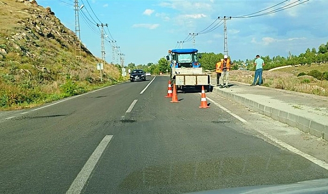 Paşaçayır yolunda hummalı çalışma
