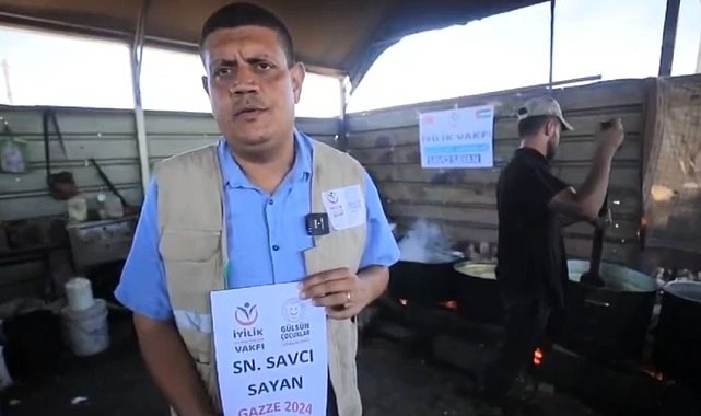 Savcı Sayan'dan, Gazze'ye sıcak yemek yardımı
