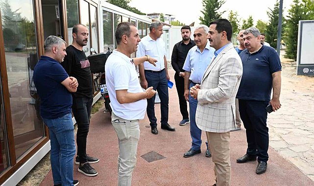 Taşkın, Millet Bahçesi esnaflarıyla bir araya geldi