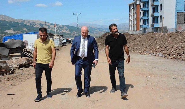 Yedisu'daki TOKİ'lerde çalışmalar devam ediyor