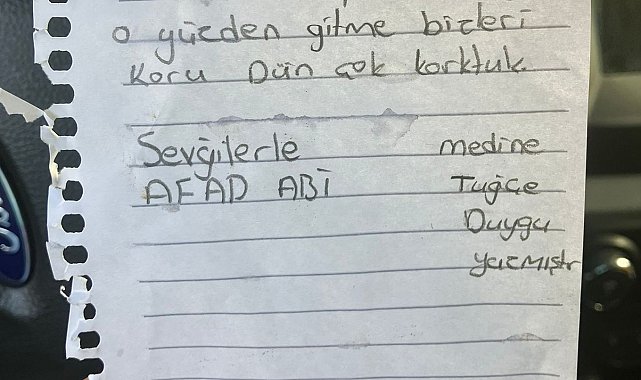 Depremi yaşayan köy çocuklarından AFAD'a duygulandıran not
