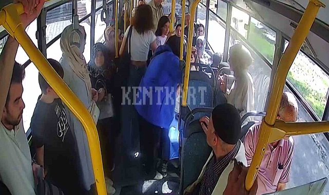 Erzurum'da halk otobüsünde fenalaşan kadını şoför acil servise yetiştirdi