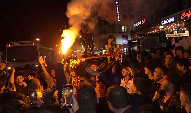 Erzurum'da Galatasaray taraftarının galibiyet coşkusu