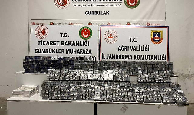 Gürbulak Gümrük Kapısı'nda 9 bin 810 paket gümrük kaçağı sigara yakalandı