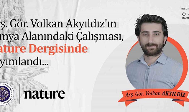 Kimya alanındaki çalışması, Nature dergisinde yayımlandı