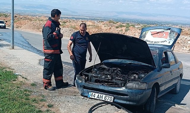 Malatya'da araç yangını