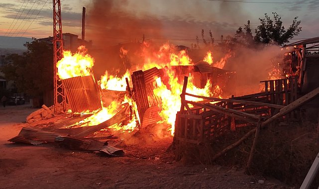 Malatya'da korkutan müştemilat yangını