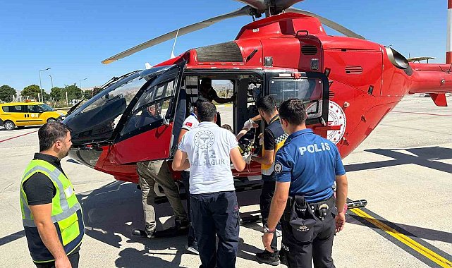 Muş'ta ambulans helikopter 3 yaşındaki hasta için havalandı