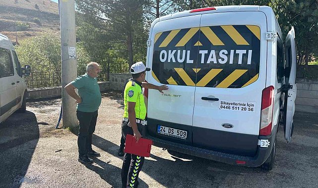 Okul servis araçları denetlendi