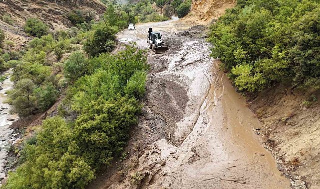 Tunceli'de sağanak yağış heyelana neden oldu